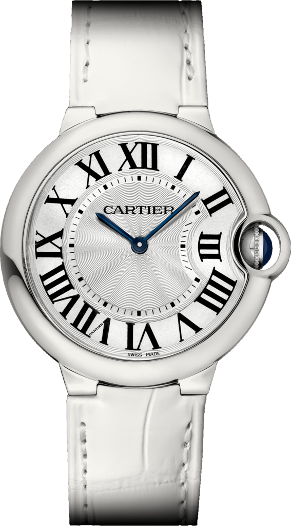 UK Cartier Ballon Bleu de White Strap Copy Watches 