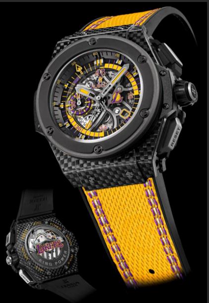 The skeleton dials copy watches have yellow leather straps.