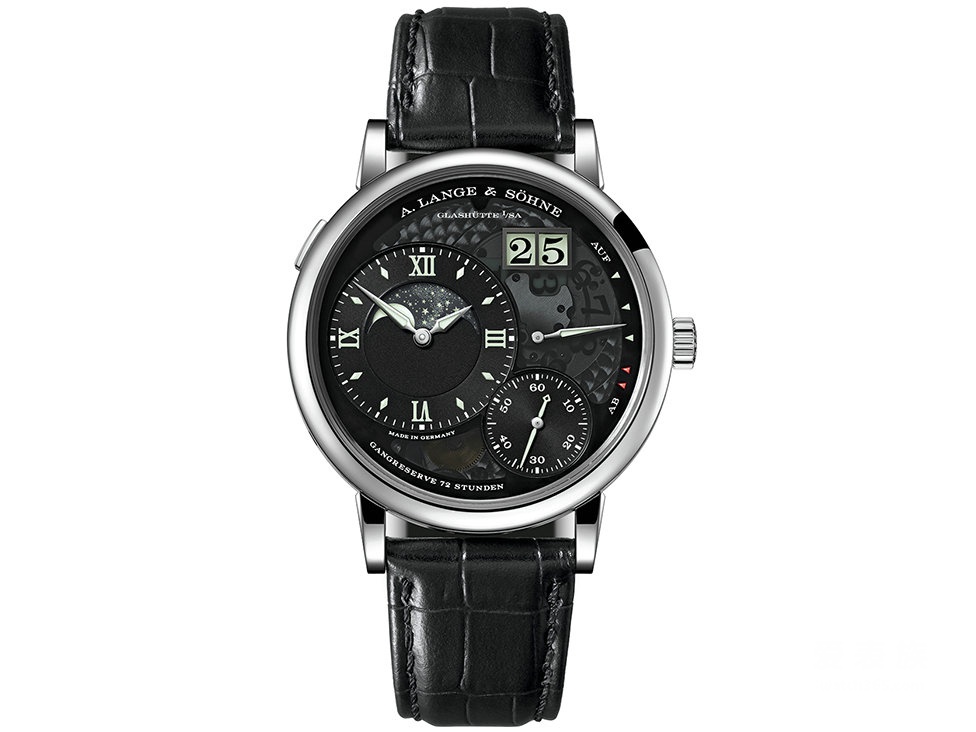 The platinum copy watches have black dials.